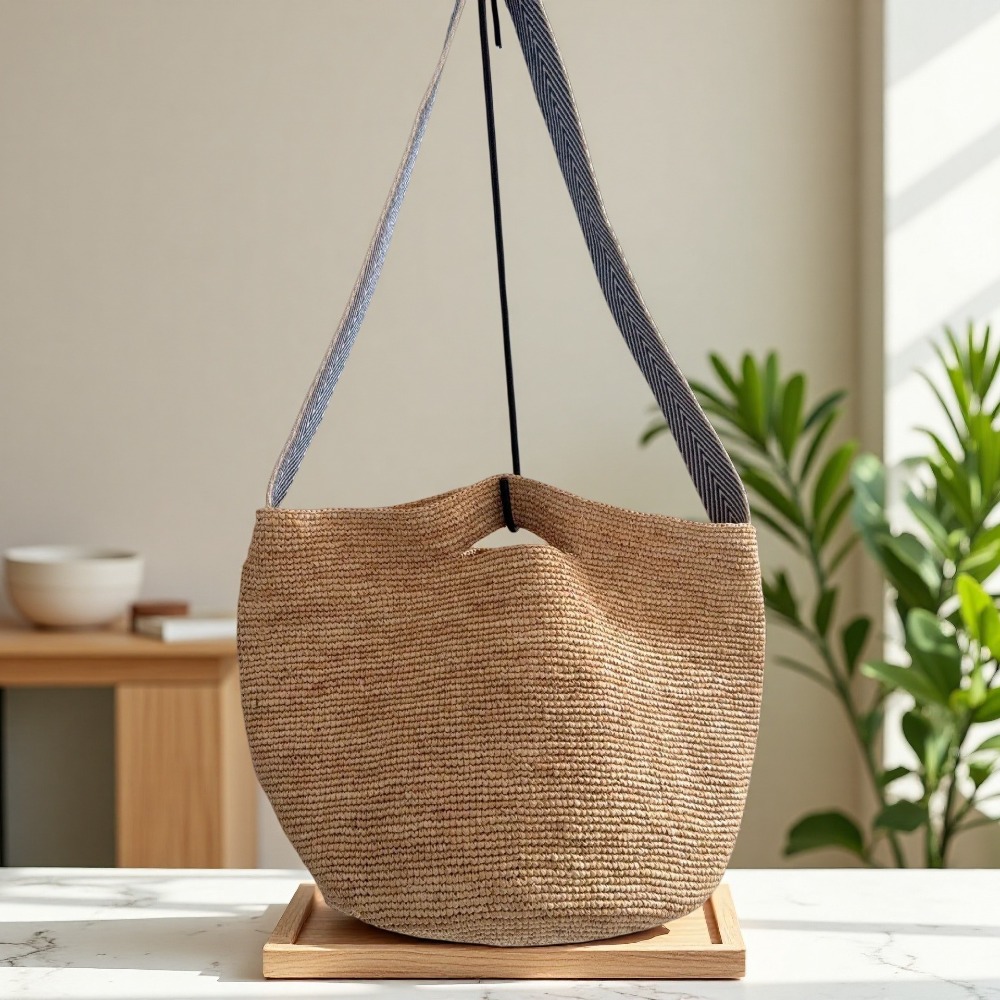 Tas Selempang Rajut Rafia Pela - Crochet Bag Raffia ulasan dan harga